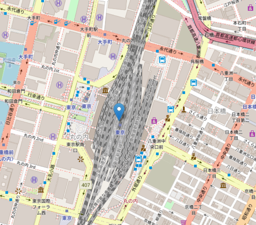 東京駅周辺の地図